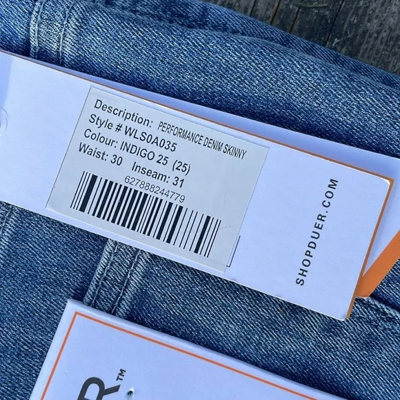 NWT DU/ER Duer Performance Denim Skinny Indigo - Picture 7 of 16